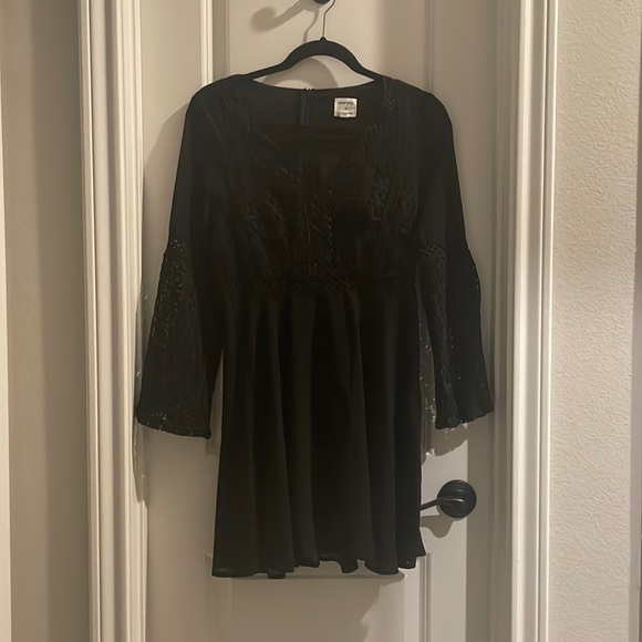 GAP Black Bell Sleeve Dress